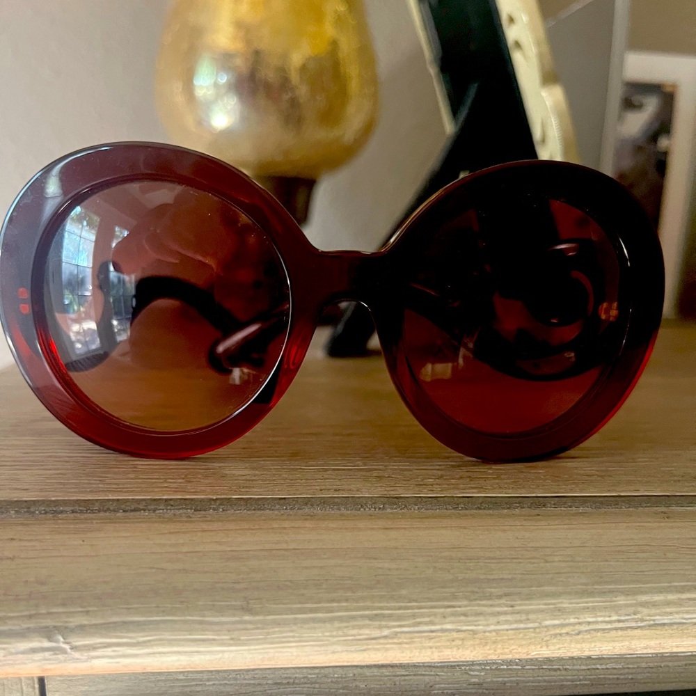 Prada Baroque Sunglasses (never worn) Burgundy/Wine color